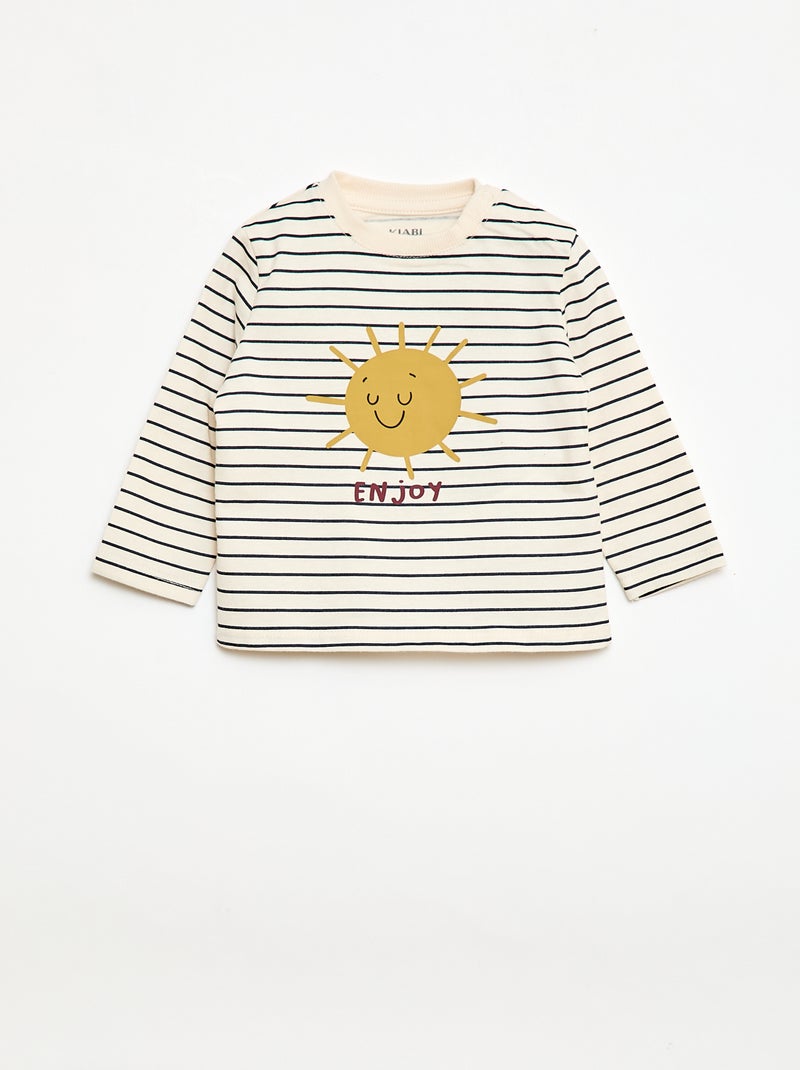 T-shirt and Trousers Set - 2 Pieces White - Kiabi