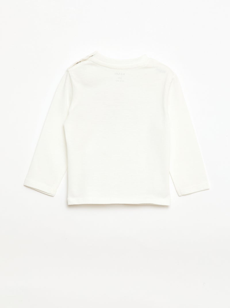 T-shirt and Trousers Set - 2 Pieces White - Kiabi