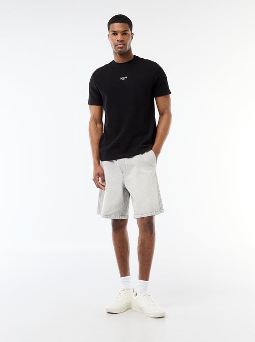 T-Shirt aus Baumwoll-Piqué mit kurzen Ärmeln - Kiabi