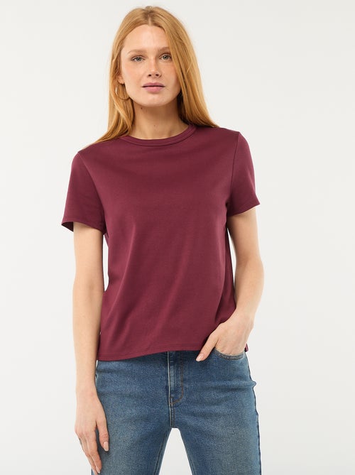 T-Shirt aus dickem Baumwollstoff - Kiabi T-Shirt aus dickem Baumwollstoff - Kiabi