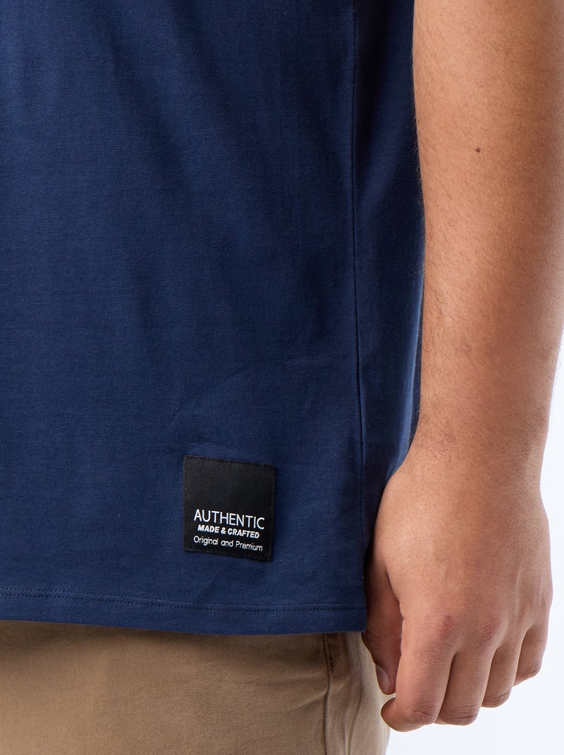 T-Shirt aus Jersey-Strick mit kurzen Ärmeln Schwarz - Kiabi
