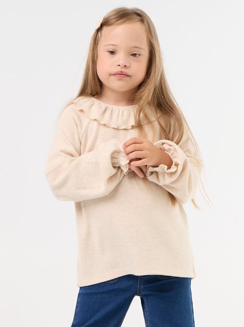 T-Shirt aus Kuschelstrick – Kollektion "einfach anzuziehen" - Kiabi