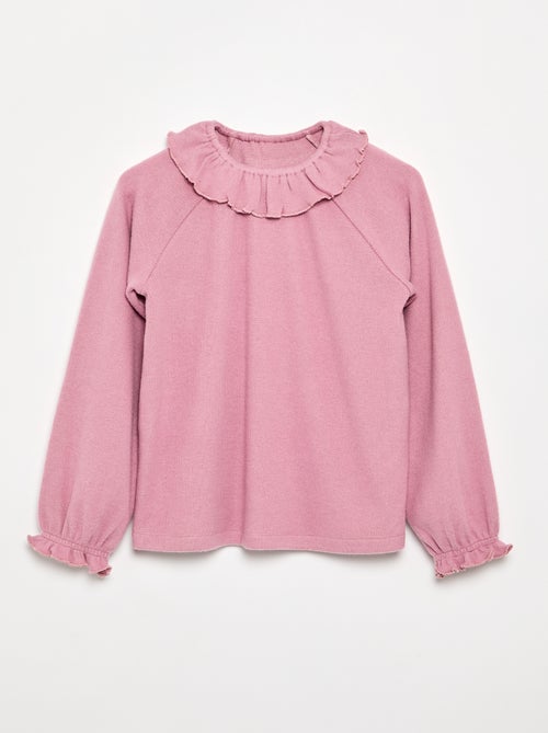 T-Shirt aus Kuschelstrick – Kollektion "einfach anzuziehen" - Kiabi