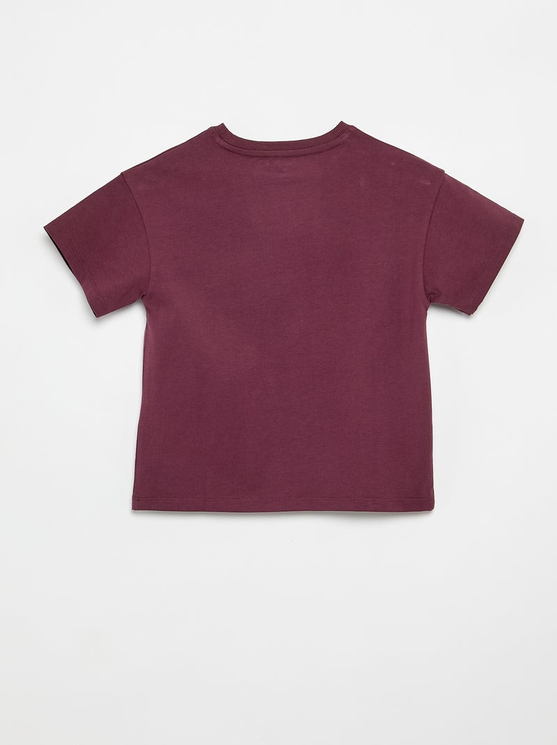 T-Shirt aus Tough Cotton, Kurzarm Lila - Kiabi