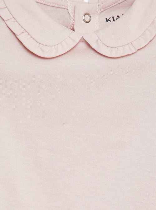 T-shirt avec col claudine - Kiabi