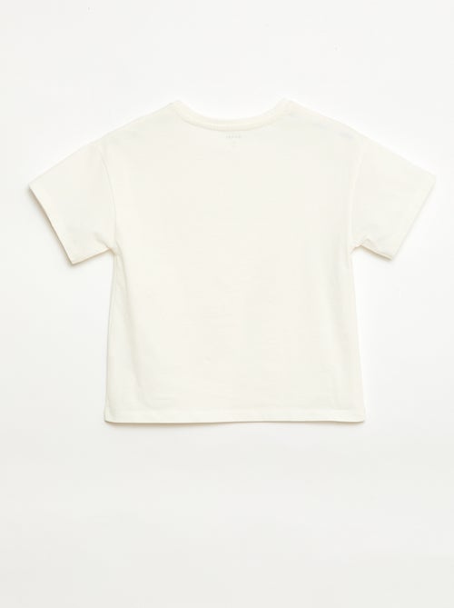 T-shirt avec fleurs en macramé - Kiabi