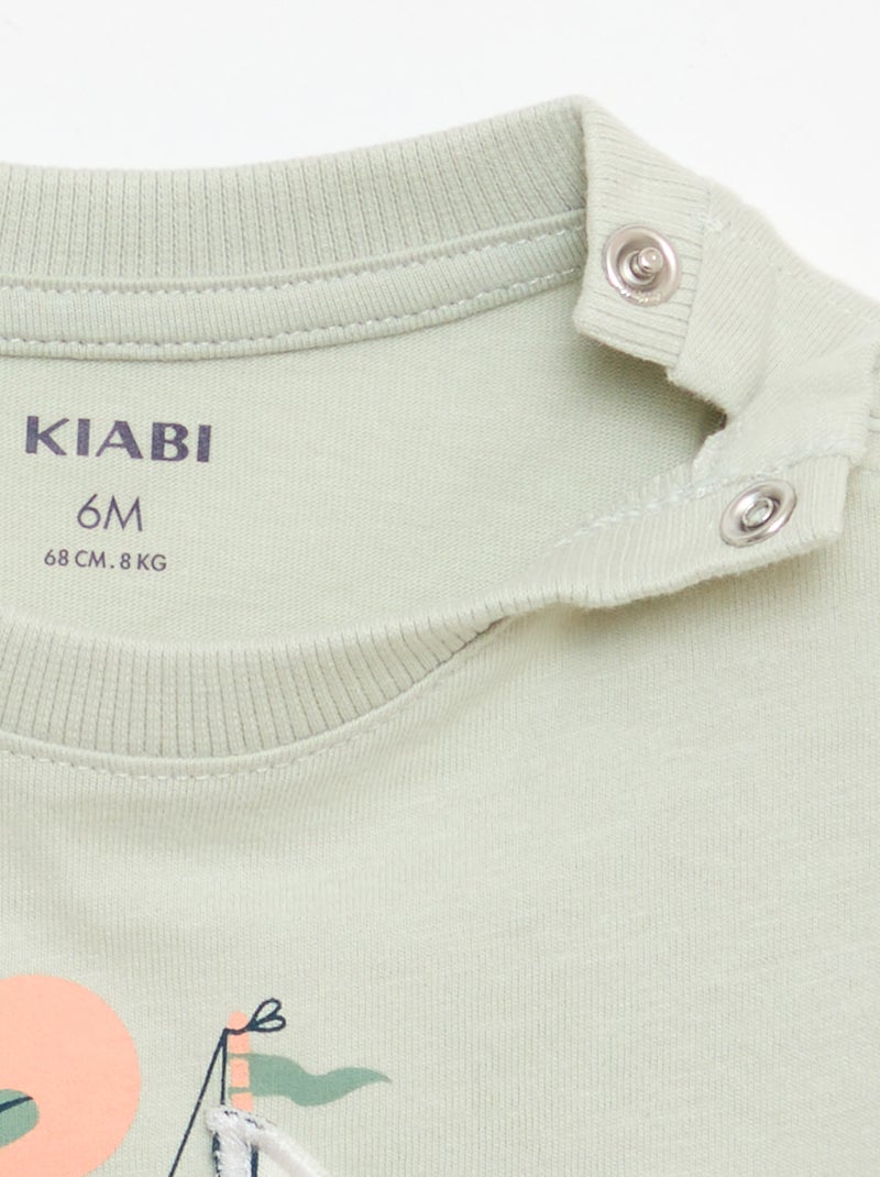 T-shirt avec imprimé animé Vert - Kiabi