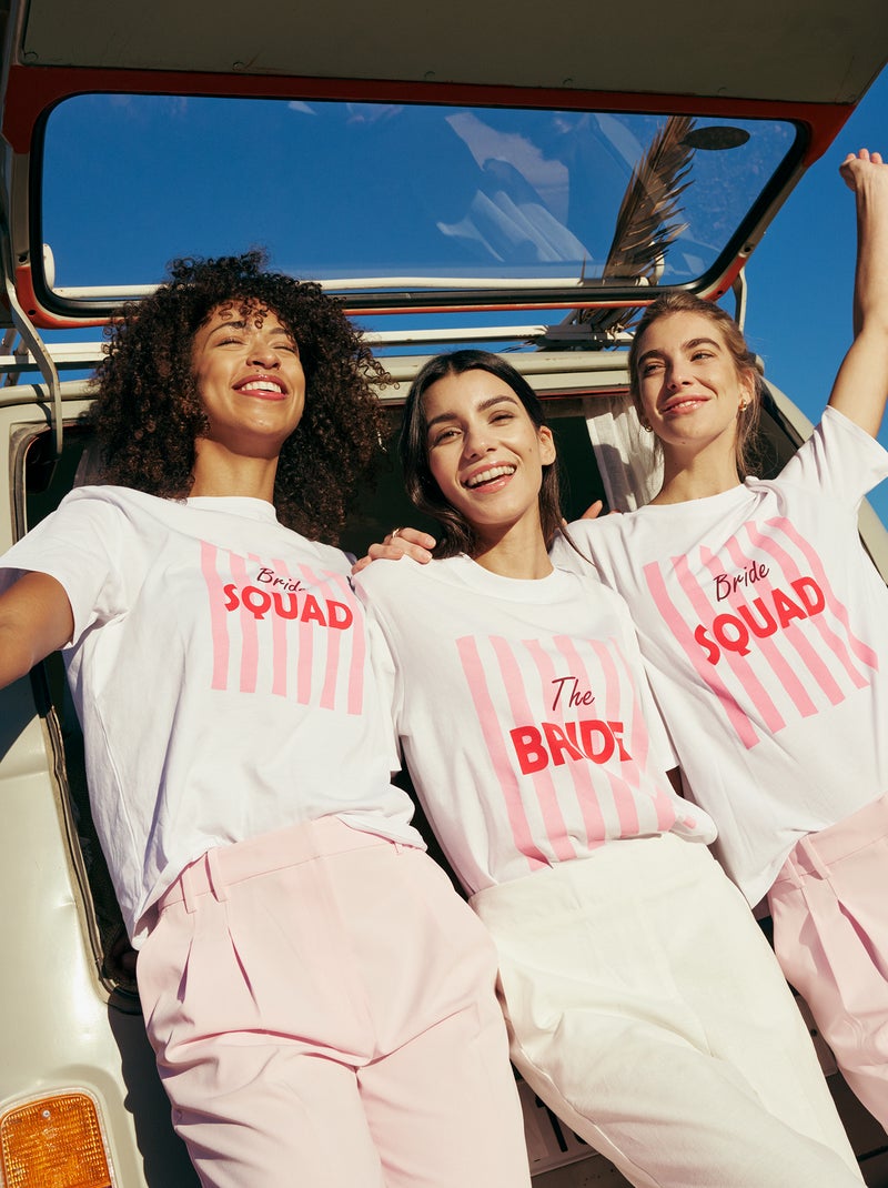 T-shirt avec message EVJF Bleu - Kiabi