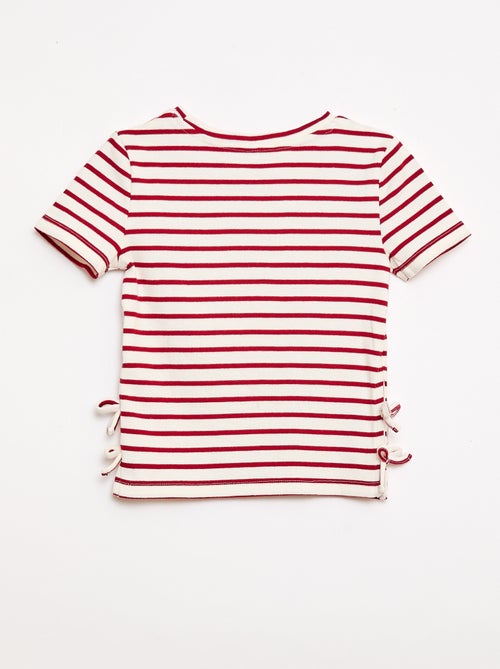 T-shirt avec nœuds fantaisie - Kiabi