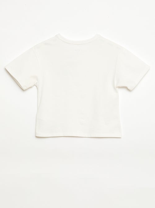 T-shirt avec patch vichy - Kiabi
