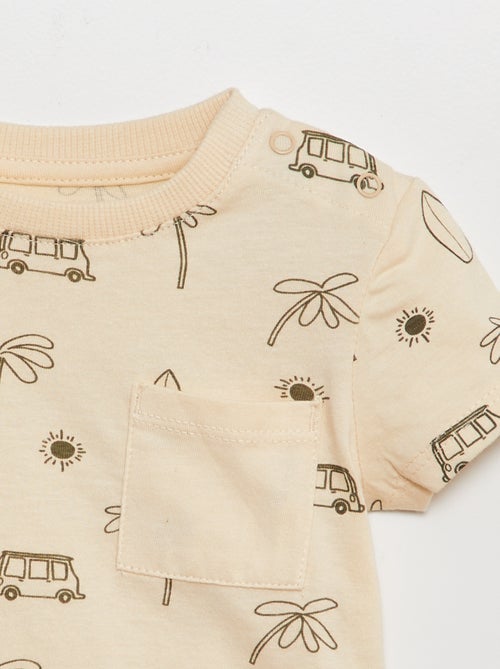 T-shirt avec poche poitrine - Kiabi