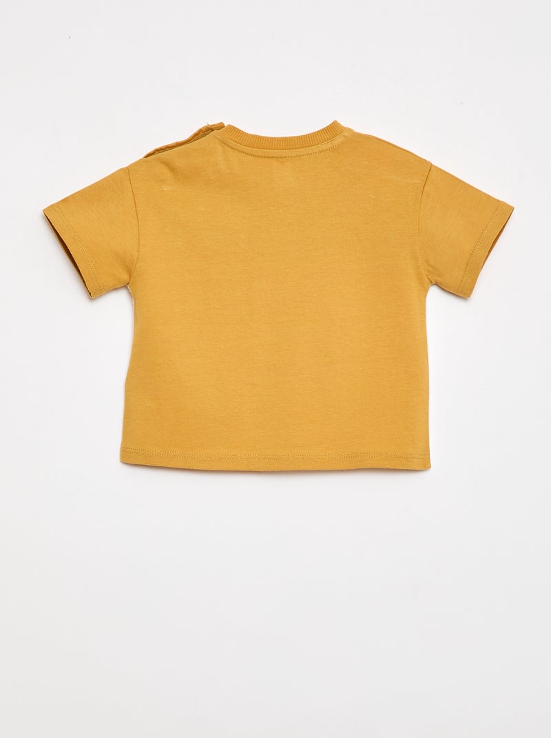 T-shirt avec poche poitrine 'Disney' Jaune - Kiabi