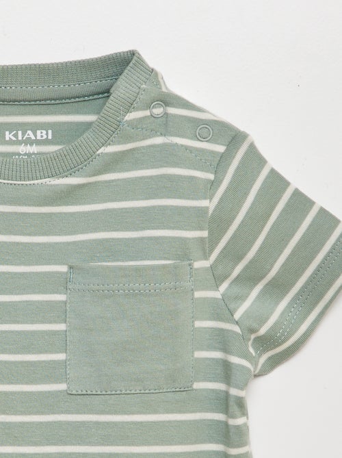 T-shirt avec poche poitrine - Kiabi