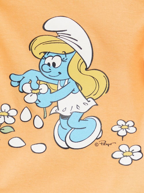 T-shirt avec volants 'Les Schtroumpfs' - Kiabi