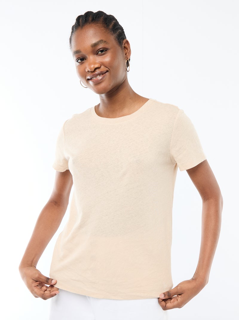 T-shirt basic a maniche corte e girocollo Bianco - Kiabi