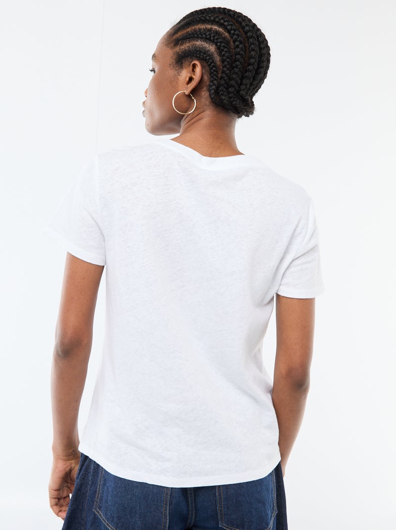 T-shirt basic a maniche corte e girocollo Bianco - Kiabi