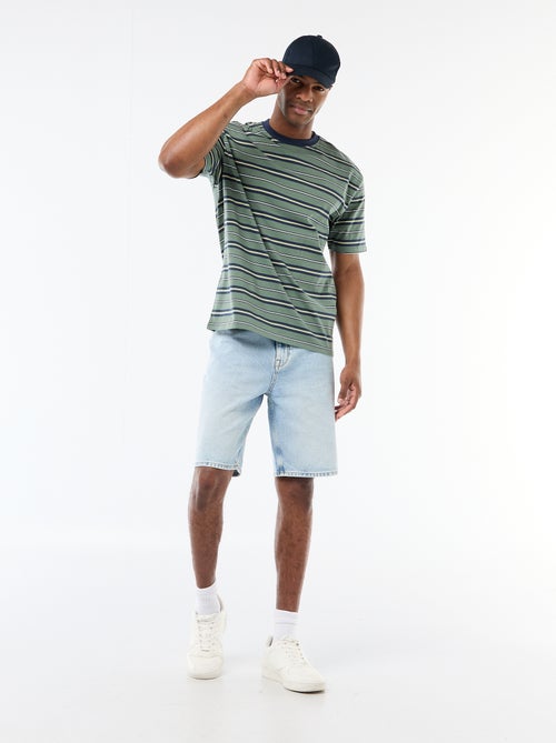 T-shirt basic a righe - Kiabi