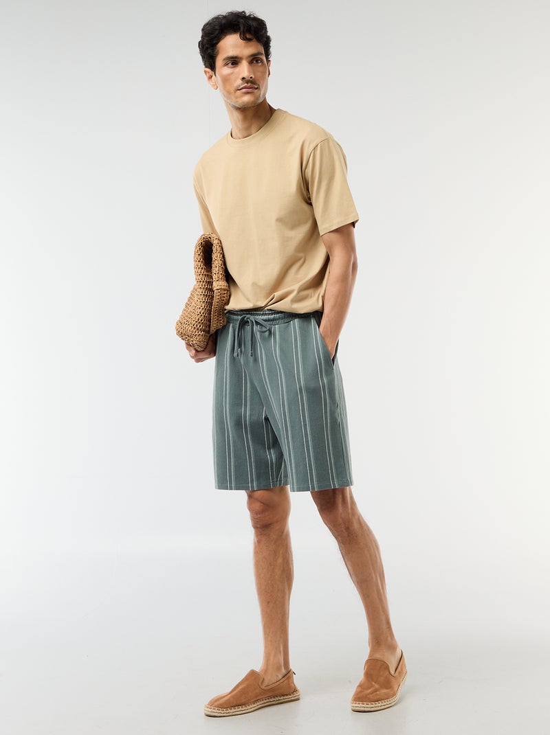 T-shirt basic vestibilità comfort / oversize Beige - Kiabi