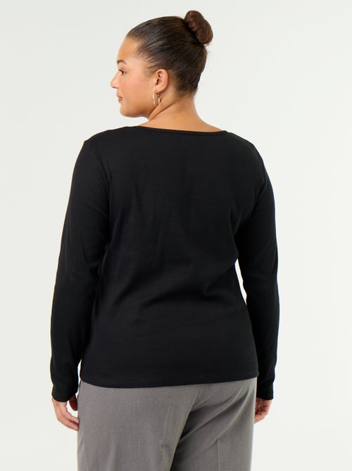 T-shirt basica a costine - Kiabi