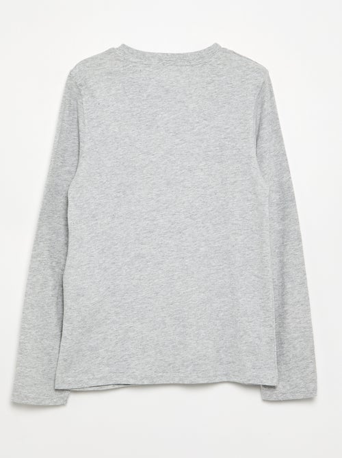 T-shirt basica con collo alla tunisina - Kiabi