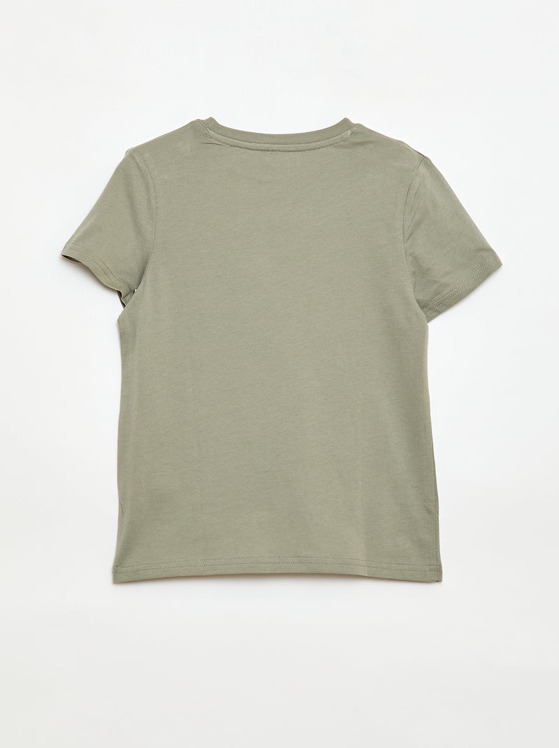 T-shirt basica in jersey tinta unita Verde - Kiabi