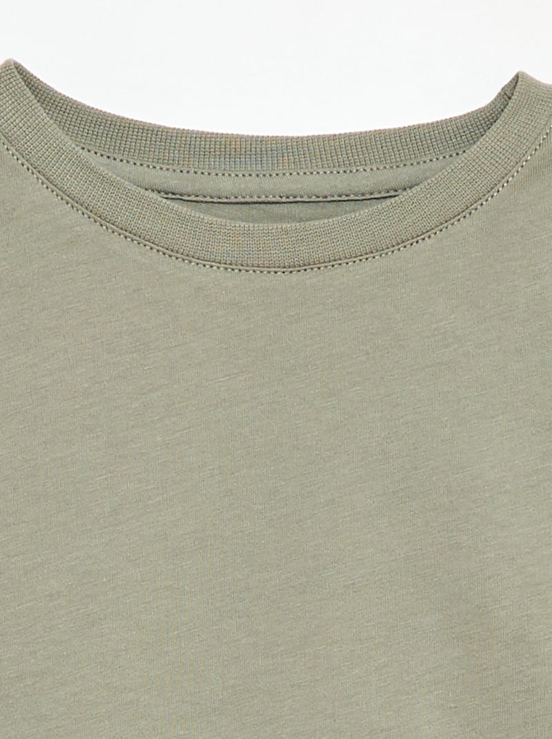 T-shirt basica in jersey tinta unita Verde - Kiabi