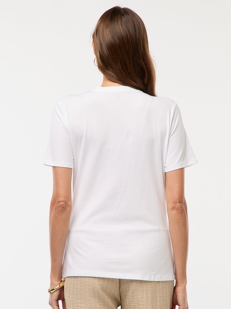 T-shirt basico per allattamento Bianco - Kiabi