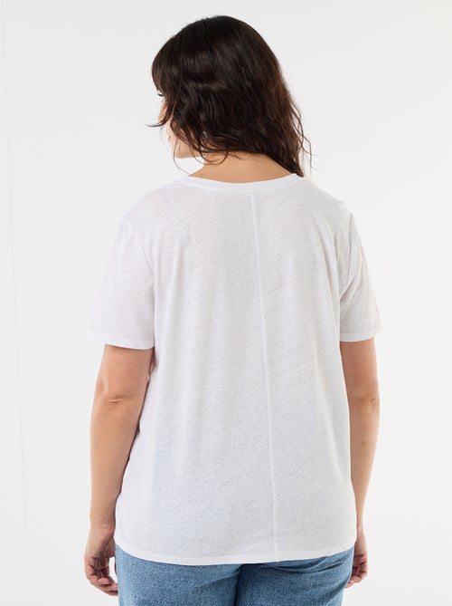 T-shirt basico scollo a V e maniche corte - Kiabi