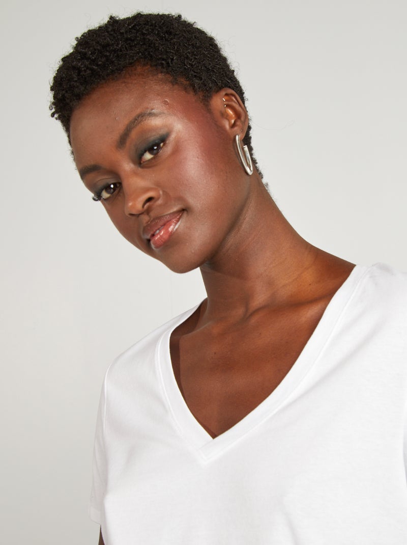 T-shirt basique Blanc - Kiabi
