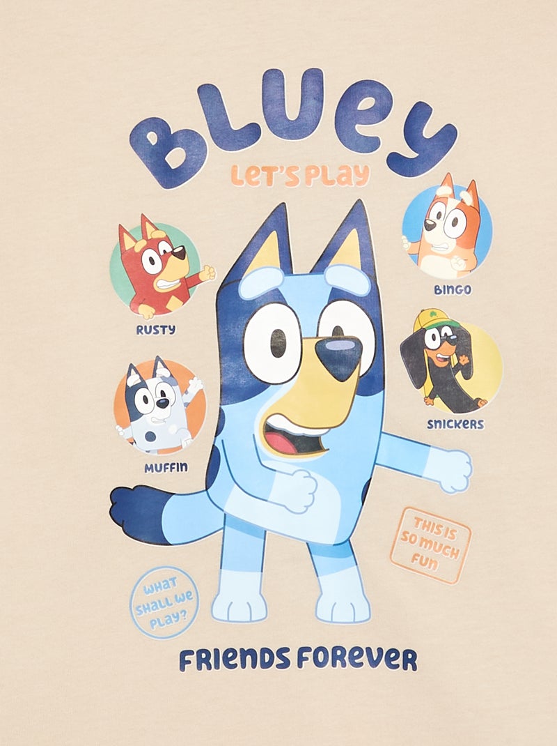 T-shirt 'Bluey' a maniche lunghe Beige - Kiabi