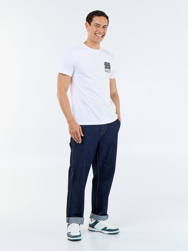 T-shirt 'Cars' 'Disney' 'Pixar' recto/verso Blanc - Kiabi