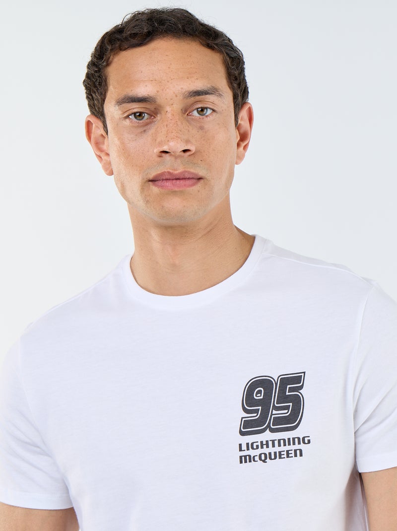 T-shirt 'Cars' 'Disney' 'Pixar' recto/verso Blanc - Kiabi
