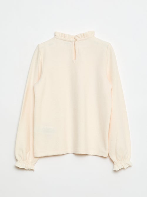 T-shirt col montant côtelé - Kiabi