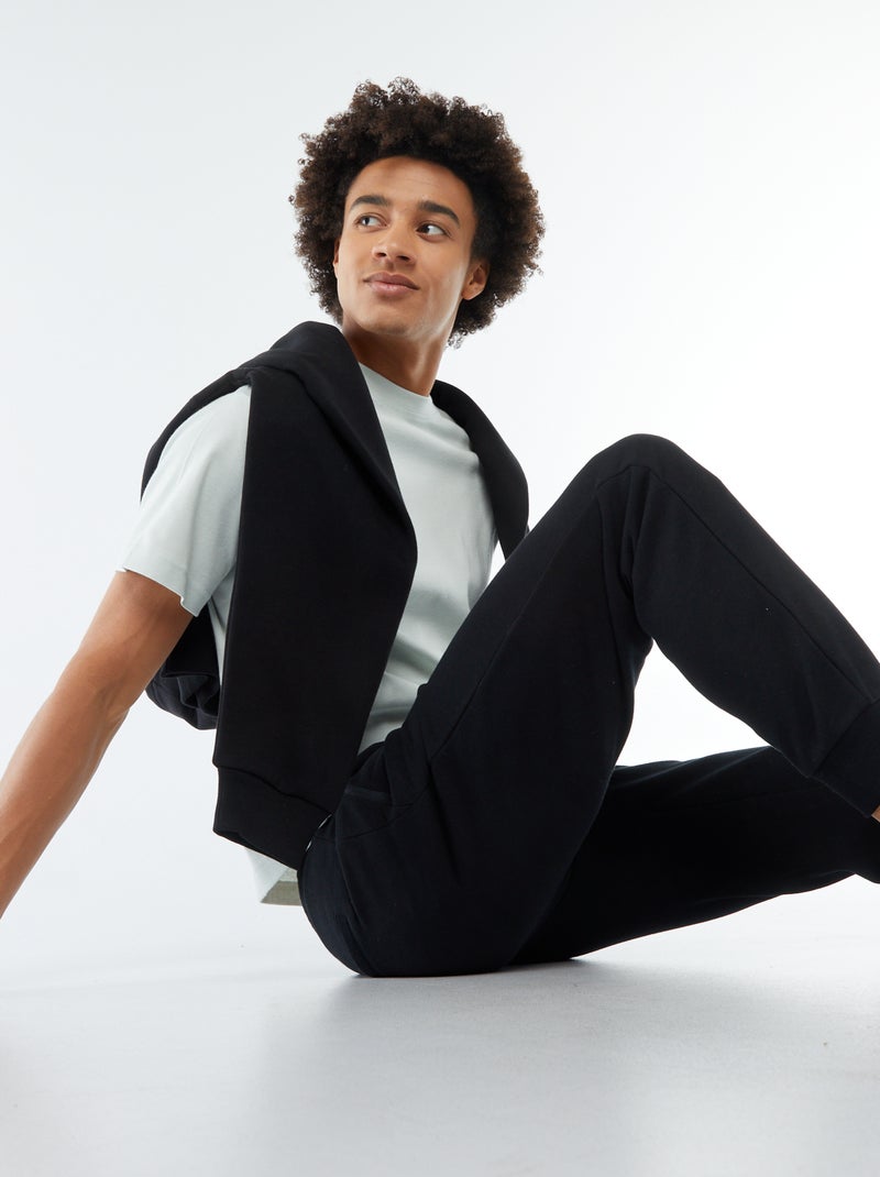 T-shirt col rond en coton Bleu clair - Kiabi