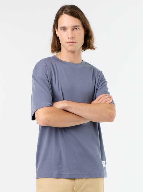 T-shirt col rond en coton - Kiabi T-shirt col rond en coton - Kiabi