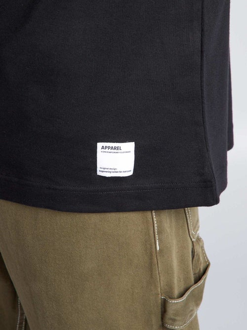 T-shirt col rond en coton - Kiabi