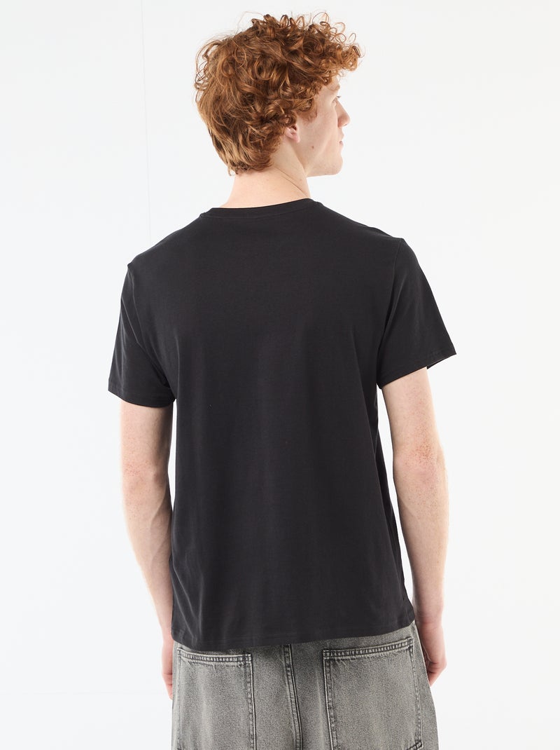 T-shirt col rond imprimé en coton Blanc - Kiabi