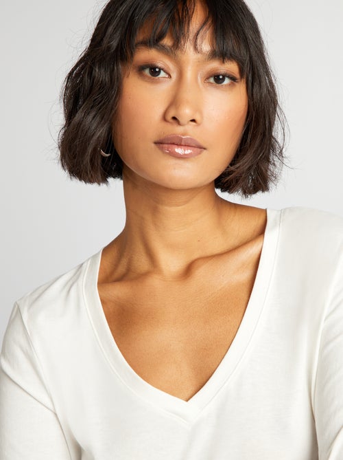 T-shirt col V - Kiabi