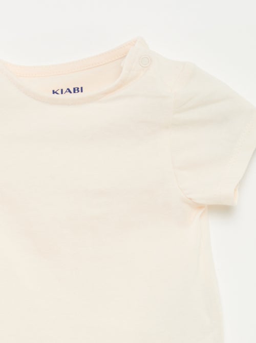 T-shirt + combishort à imprimé fleuri - 2 pièces - Kiabi