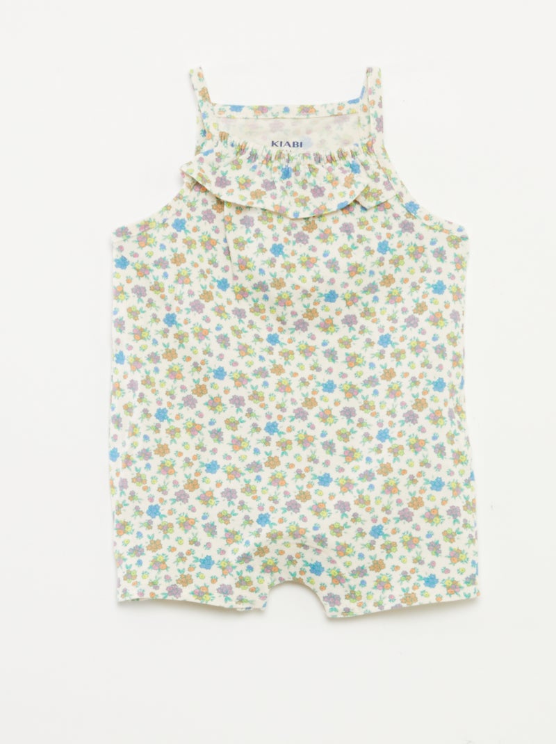 T-shirt + combishort à imprimé fleuri - 2 pièces ROSE - Kiabi