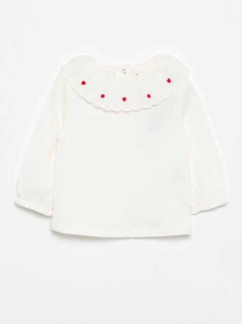 T-shirt con colletto Claudine - Kiabi