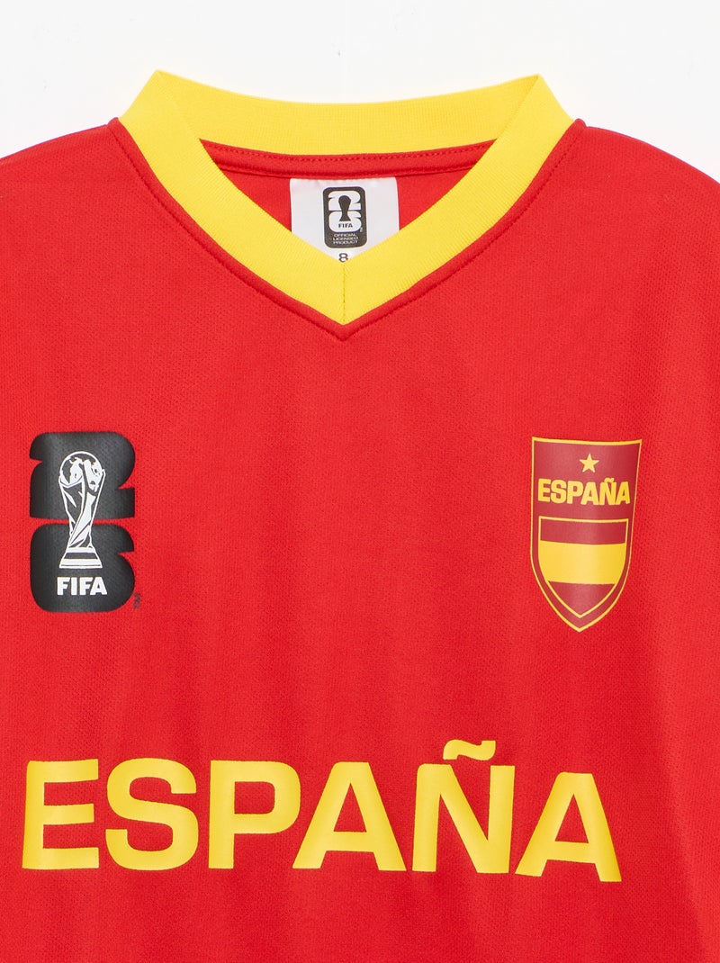 T-shirt con licenza ufficiale della Coppa del Mondo FIFA 26™ - Brasile Rosso - Kiabi