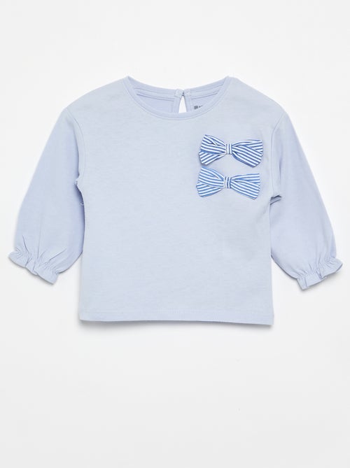 T-shirt con nodi decorativi a maniche lunghe - Kiabi T-shirt con nodi decorativi a maniche lunghe - Kiabi