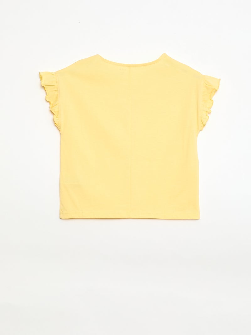 T-shirt con nodi decorativi Giallo - Kiabi
