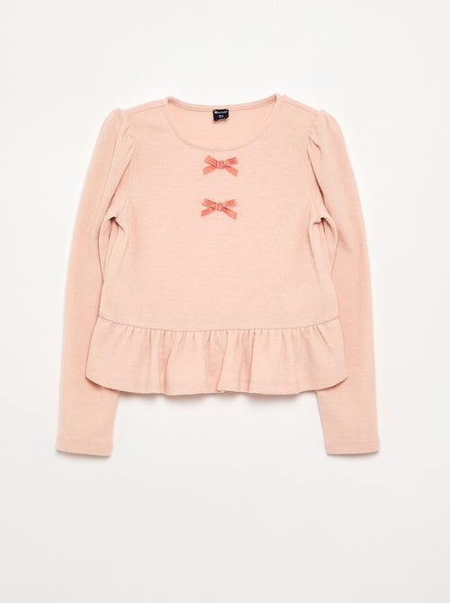 T-shirt con nodi e balza in vita - Kiabi T-shirt con nodi e balza in vita - Kiabi