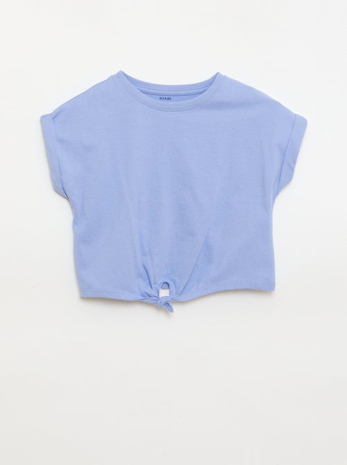 T-shirt con nodo in vita - Kiabi