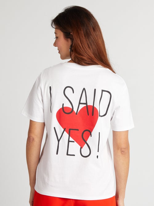 T-shirt con scritta EVJF - Kiabi