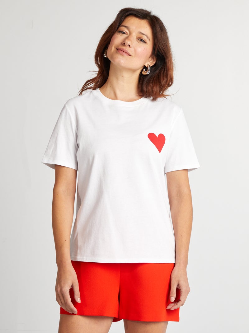 T-shirt con scritta EVJF BIANCO - Kiabi