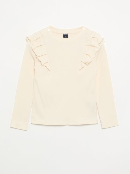 T-shirt con spalle a volant - collezione facile da indossare - Kiabi