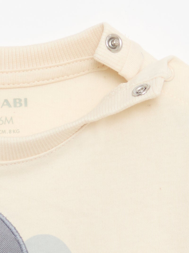 T-shirt con stampa animata Bianco - Kiabi